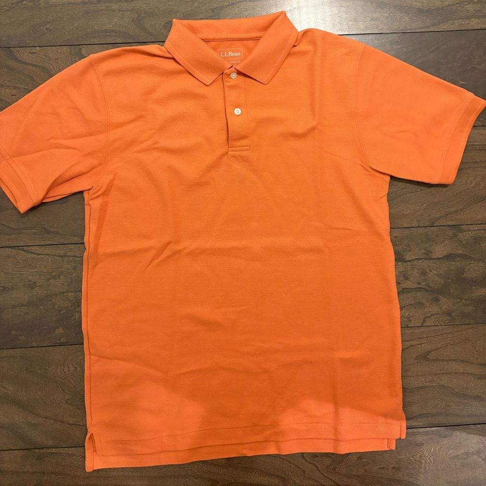 L.L. Bean Men's Vibrant Orange Polo Shirt